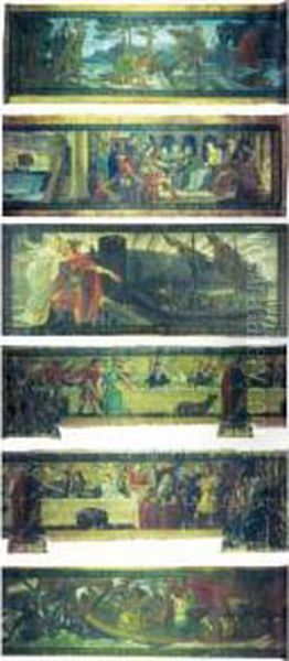 The Skeleton In Armour Oil Painting by Walter Crane