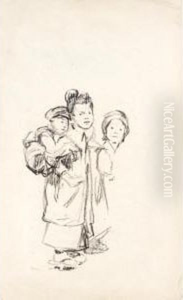 A Folio Of Drawings Oil Painting by Joseph Crawhall