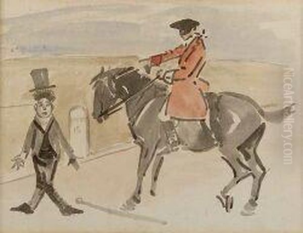 Your Money Or Your Life Oil Painting by Joseph Crawhall