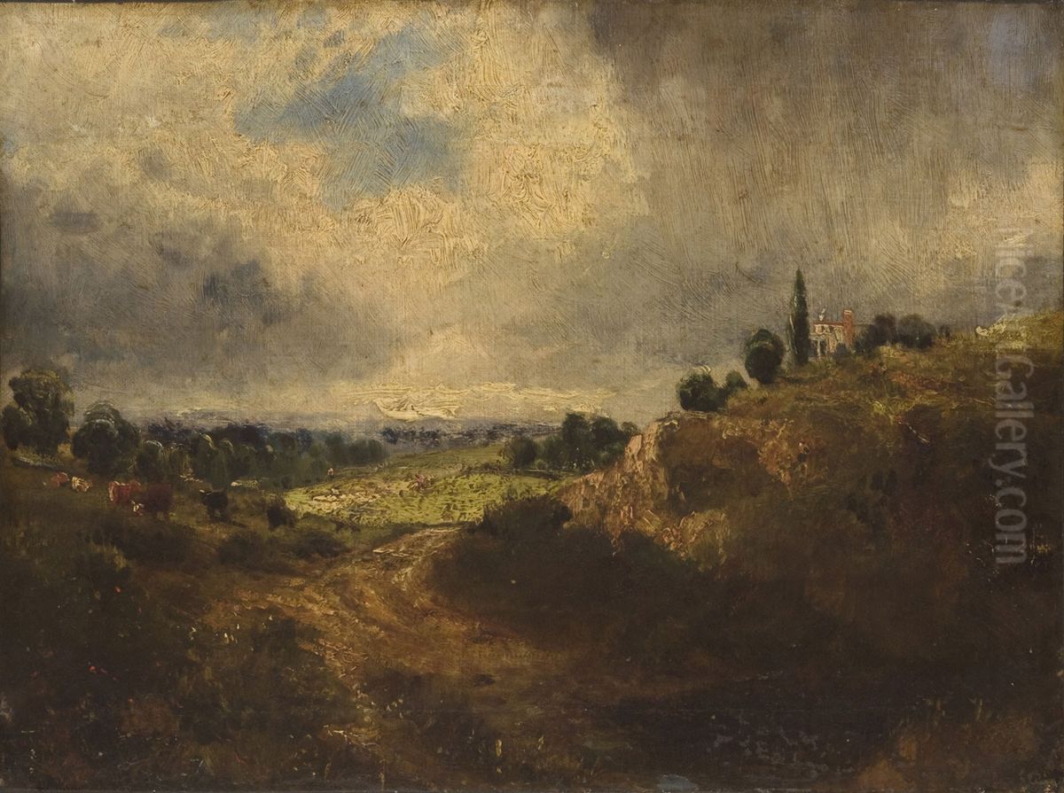 Branch Hill Pond, Hampstead Heath Oil Painting by John Constable