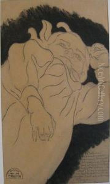 Enfant Couche Oil Painting by Suzanne Crepin