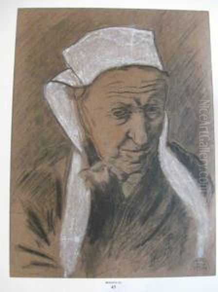 Femme A La Coiffe Oil Painting by Suzanne Crepin