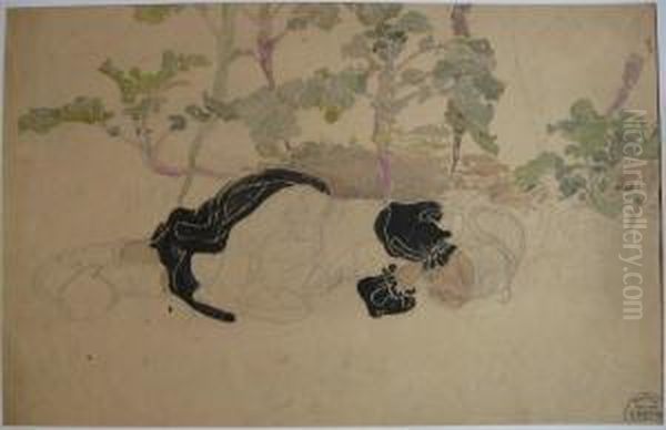 Enfant Endormi Oil Painting by Suzanne Crepin