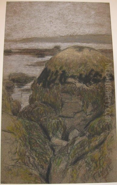 Les Rochers Oil Painting by Suzanne Crepin