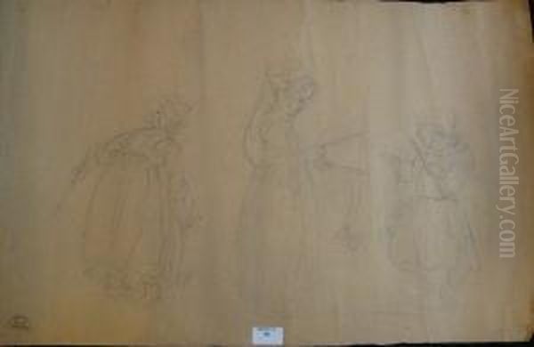 Joueuses De Diabolo Oil Painting by Suzanne Crepin