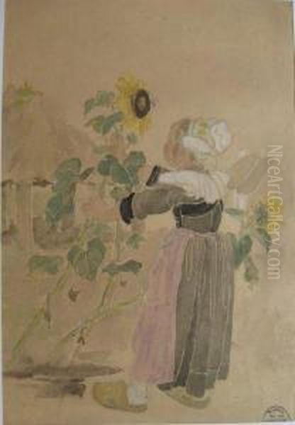 Les Tournesols Oil Painting by Suzanne Crepin