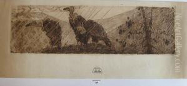 Les Vautours Oil Painting by Suzanne Crepin