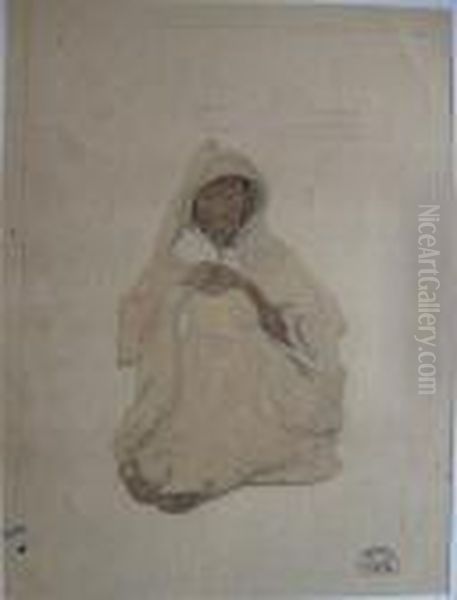 Personnage Assis Oil Painting by Suzanne Crepin