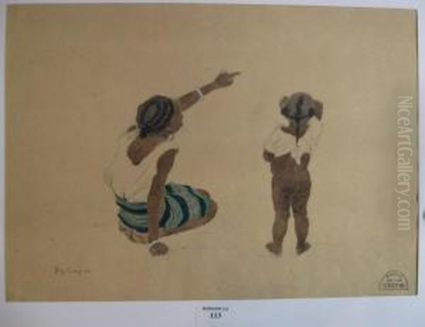 Mere Et Enfant Oil Painting by Suzanne Crepin