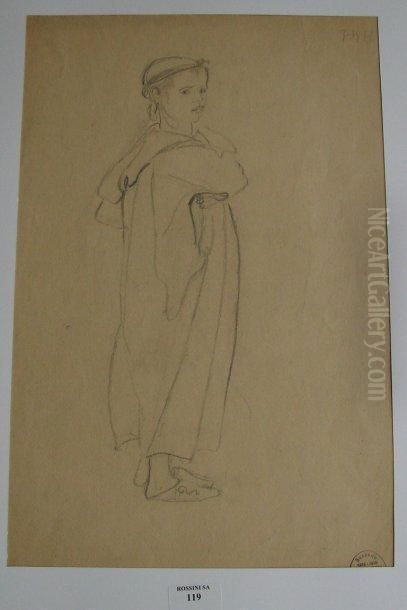 Jeune Homme Aux Babouches Oil Painting by Suzanne Crepin