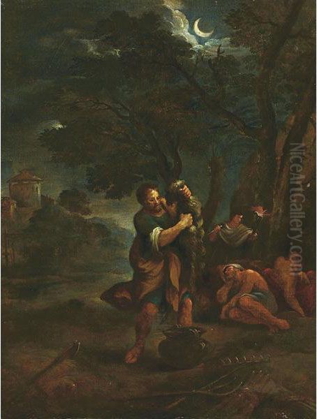 Sacrificio Di Noe Oil Painting by Giuseppe Maria Crespi