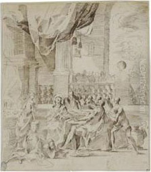 Mary Magdalene Washing Christ's Feet Oil Painting by Donato Creti