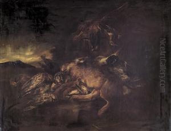 Cacciagione Oil Painting by Giovanni Crivelli, Il Crivellone