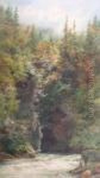 Pont Du Diable, St Jervais, Switzerland Oil Painting by Arthur Croft