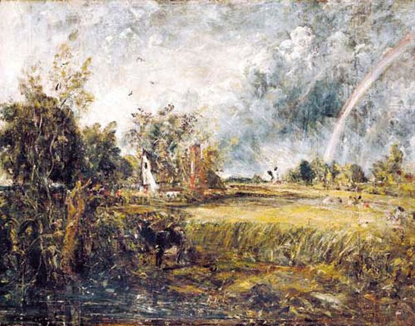 Cottage at East Bergholt Oil Painting by John Constable