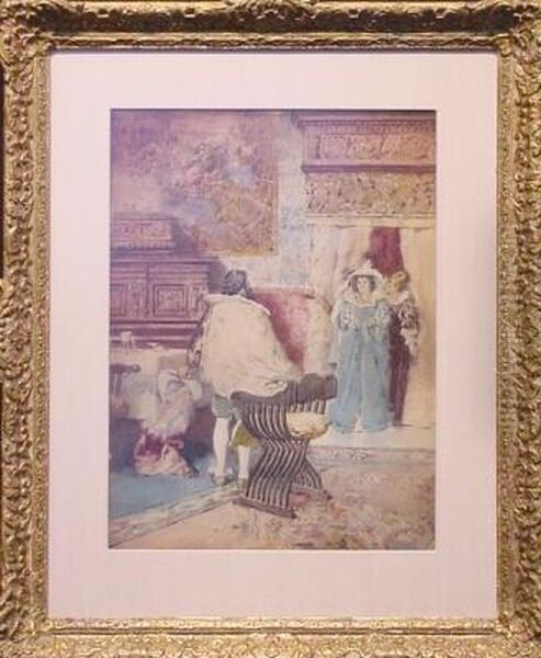 A Long Awaited Meeting
Signed Indistinctly Oil Painting by Luigi Crosio