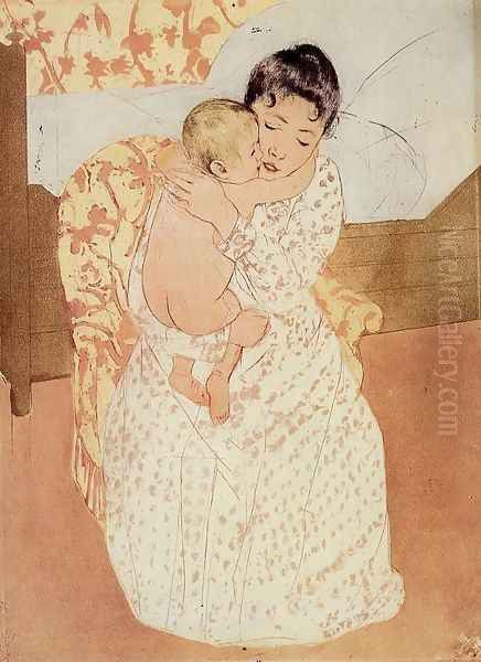 Nude Child Oil Painting by Mary Cassatt
