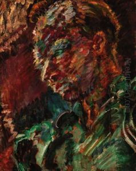 Portrait Of Matthew Smith Oil Painting by Vera Cunningham