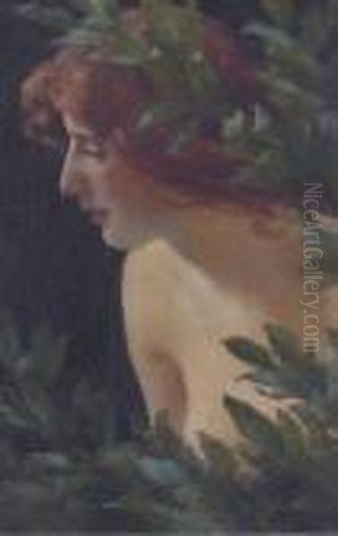 Wood Nymph Study Oil Painting by Charles Curran