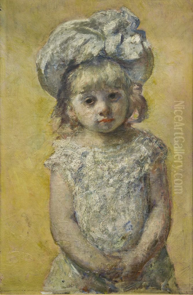 Portrait Of A Little Girl Oil Painting by Mary Cassatt