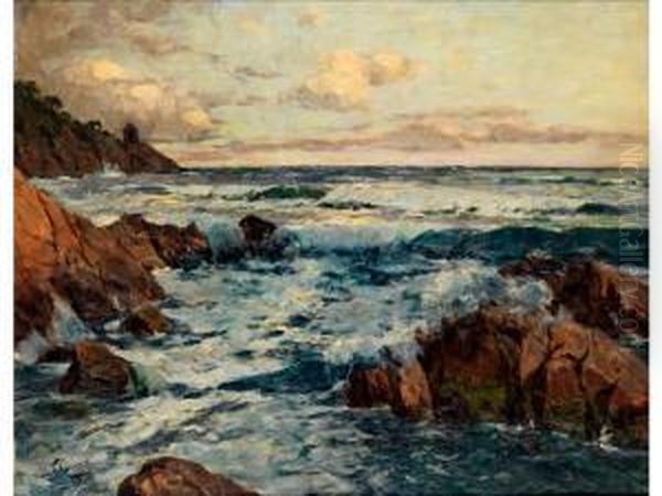 Felsenkuste Oil Painting by Robert Franz Curry