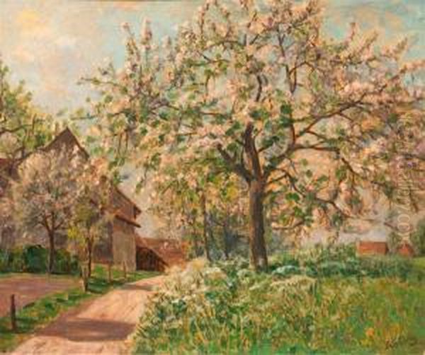 Fruhling. Oil Painting by Robert Franz Curry