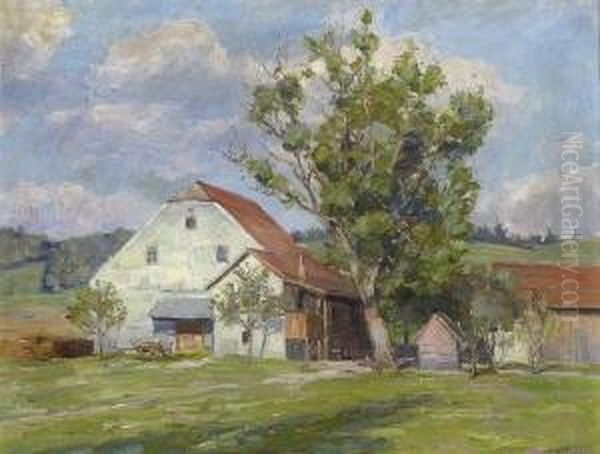 Bauernhof. Oil Painting by Robert Franz Curry