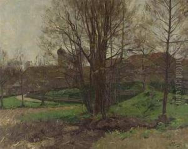 Schlospark Im Vorfruhling Oil Painting by Robert Franz Curry