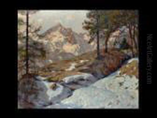 Alpspitz Oil Painting by Robert Franz Curry