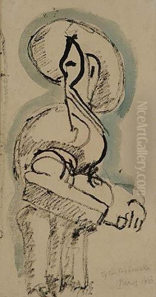 Gitarzysta Oil Painting by Tytus Czyzewski