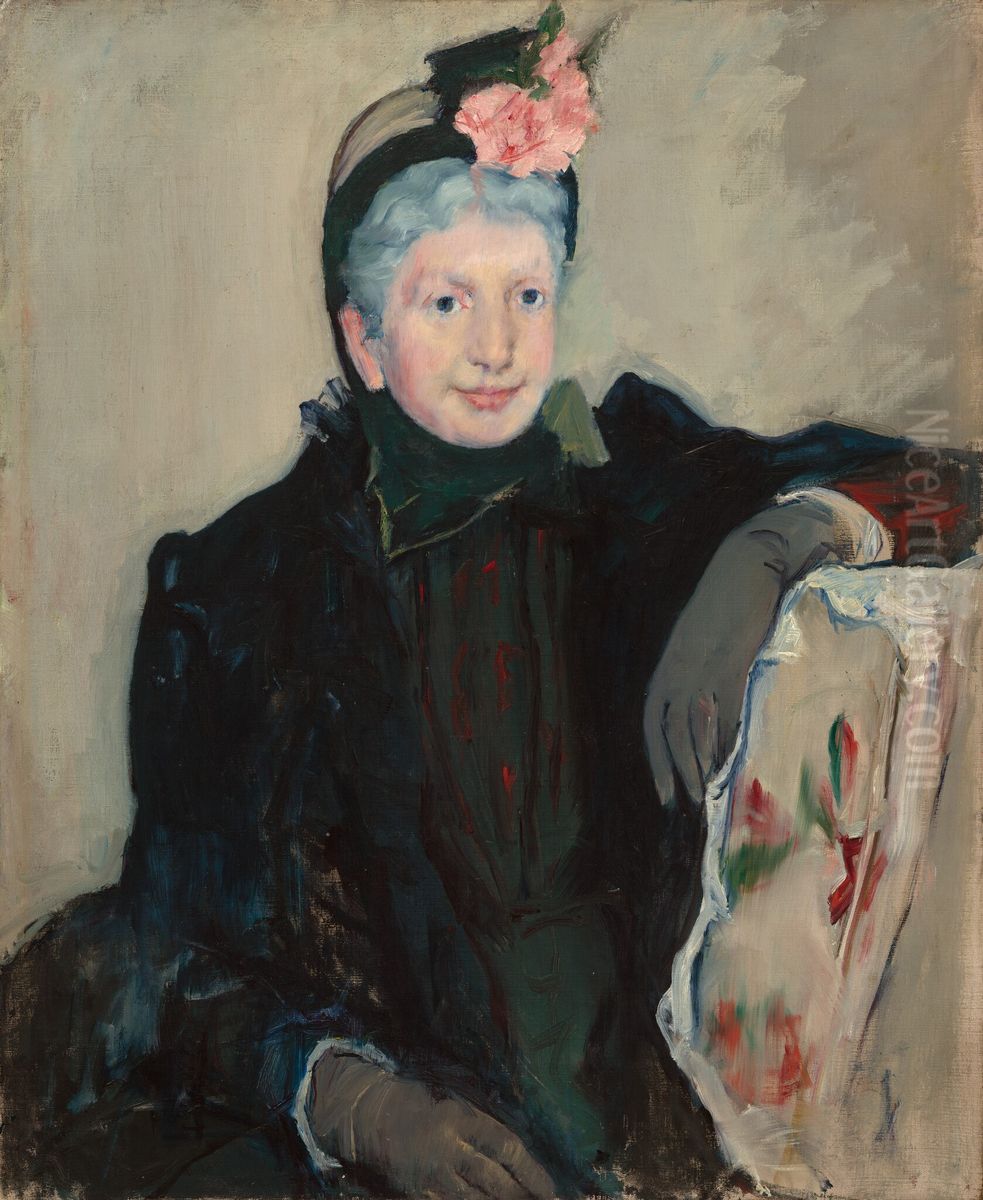 Portrait Of An Elderly Lady Oil Painting by Mary Cassatt