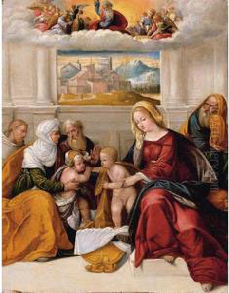 Holy Family Oil Painting by Garofalo