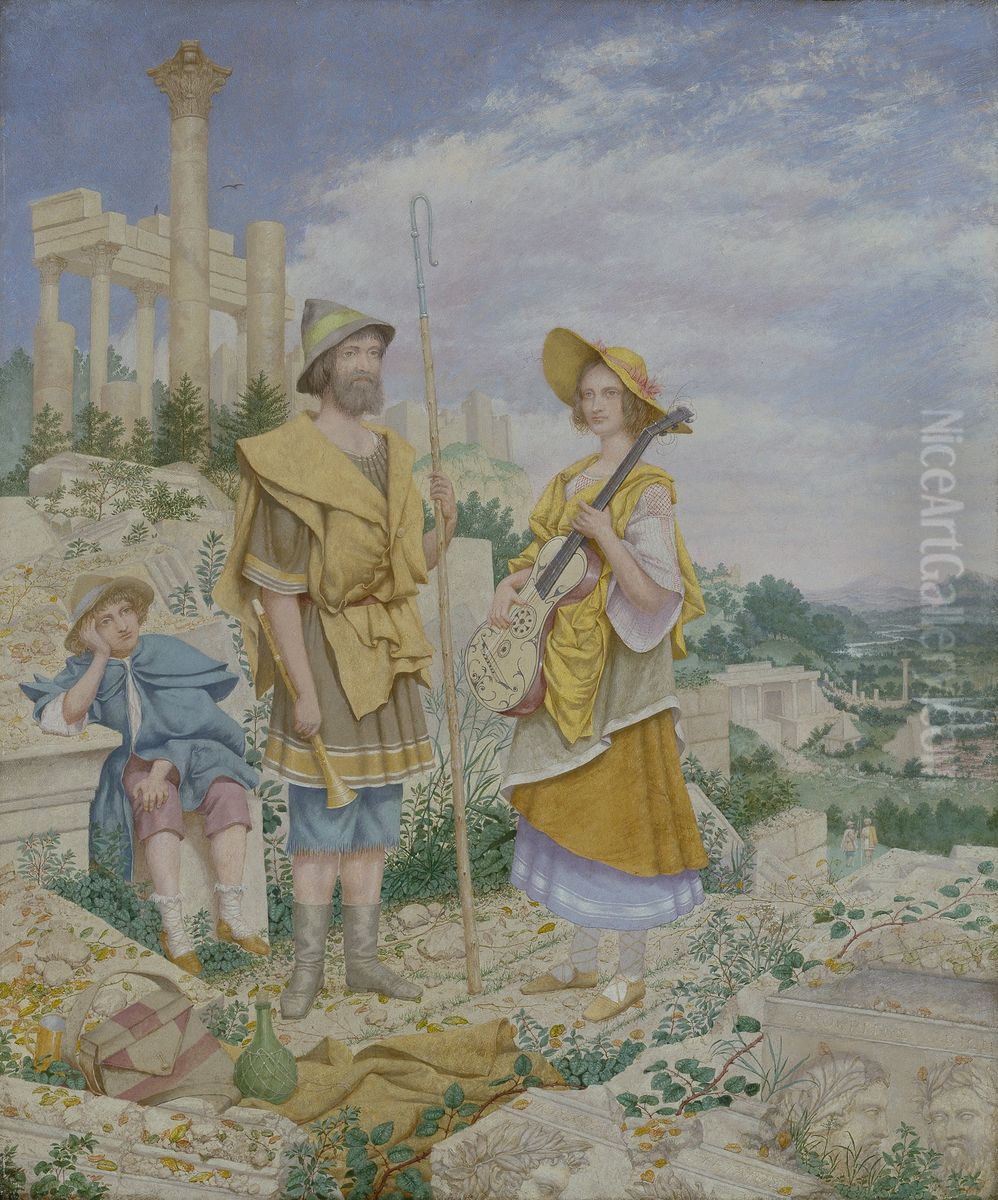 Wandering Musicians Oil Painting by Richard Dadd