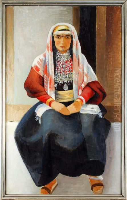 Nordafrikanskskonhet Oil Painting by Ewald Albin Filip Dahlskog