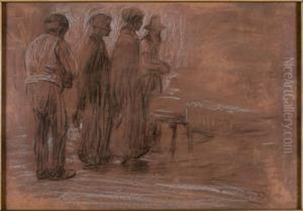 In Pescheria Oil Painting by Angelo Dall'Oca Bianca