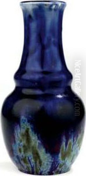 A Flamme Stoneware Vase 

Lot Title Oil Painting by Adrien Pierre Dalpayrat