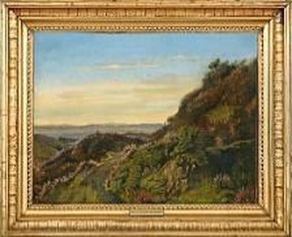 Almind Hede Oil Painting by Christen Dalsgaard