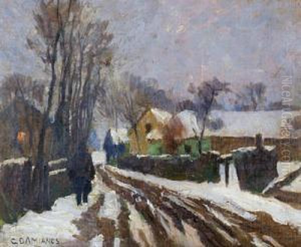 Wiener Akademie Unter Ed. V. Lichtenfels Oil Painting by Constantin Damianos