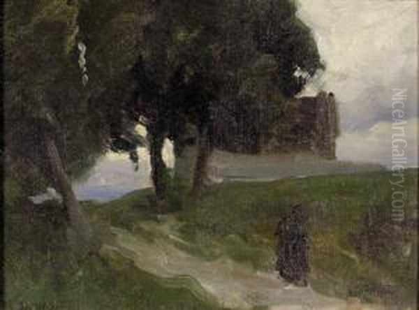 Weg Zum Haus Oil Painting by Constantin Damianos