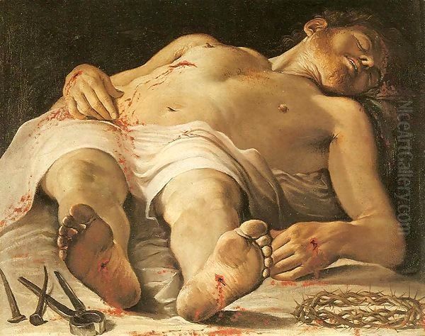 The Dead Christ Oil Painting by Annibale Carracci