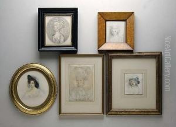 A Lady, Her Fashionable Hair 
Dressed High And Ornamented With Ribbons And Jewels, And Wearing A Lace 
Trimmed Gown Oil Painting by Sir Nathaniel Dance-Holland