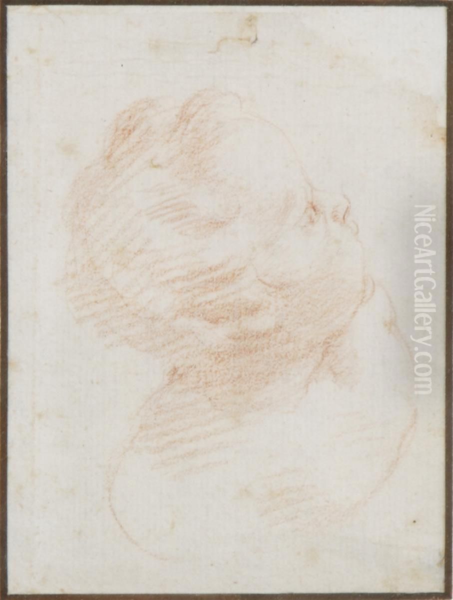 Study Of A Child's Head Oil Painting by Cesare Dandini
