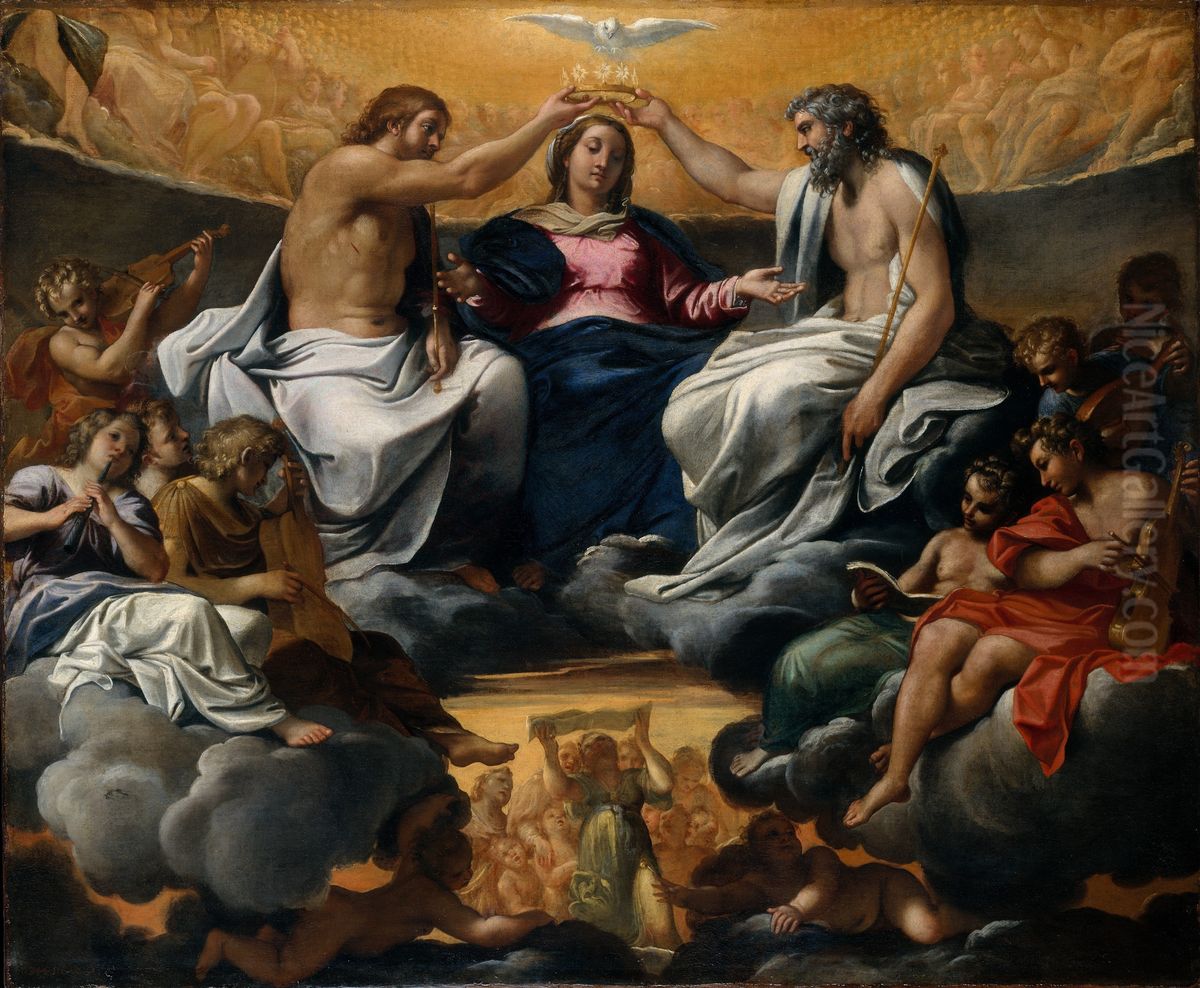 The Coronation of the Virgin Oil Painting by Annibale Carracci