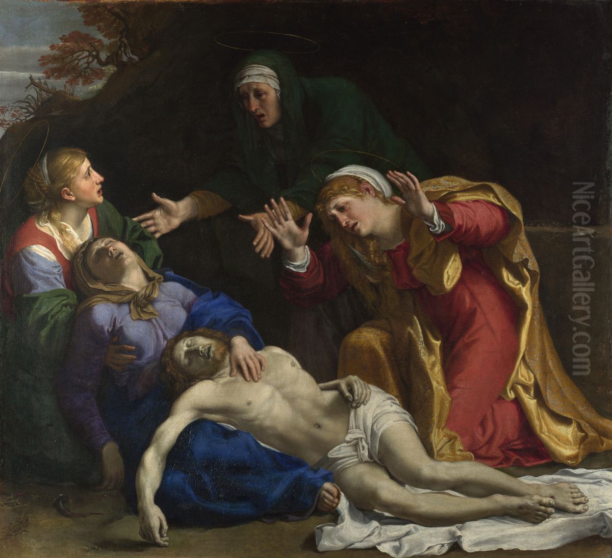 Lamentation of Christ Oil Painting by Annibale Carracci