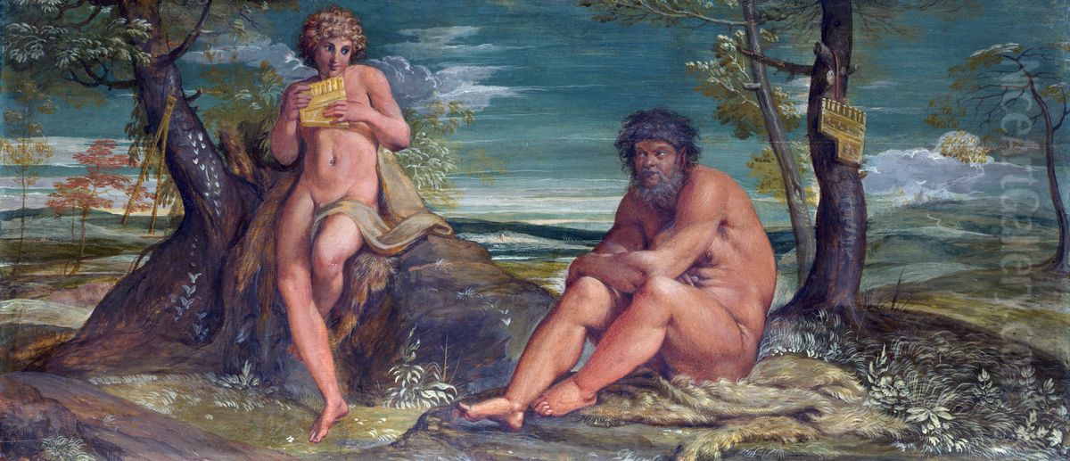 Marsyas and Olympus Oil Painting by Annibale Carracci