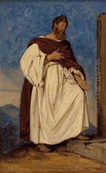 Hl. Bartolomaus Oil Painting by Josef Franz Danhauser