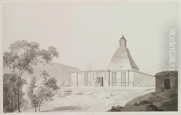 Temple Of Sriram Oil Painting by Thomas Daniell