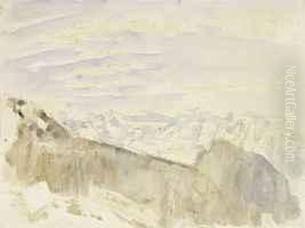 Gebirgslandschaft Oil Painting by Heinrich Danioth