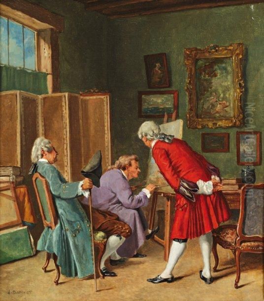 L'atelier Du Peintre Oil Painting by Leon Danseart