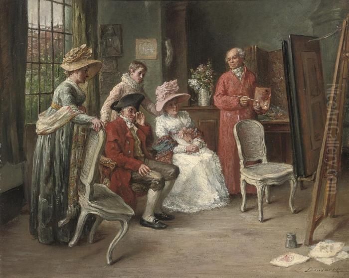 The Painting Lesson Oil Painting by Leon Danseart